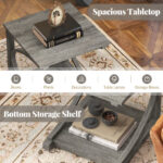 Grey 24 Inch 2 Tier C Shaped End Table 14 Grey 24 Inch 2 Tier C Shaped End Table