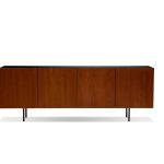 CALVIN Buffet Walnut Doors Black Marble Top