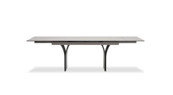 CAMBER Bianco Travertine Ceramic Top Extension Dining Table 2 2