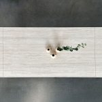 CAMBER Bianco Travertine Ceramic Top Extension Dining Table