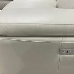 CAMELLO Silver Leather LSF Electric Reclining Chaise Sectional 5 CAMELLO Silver Leather LSF Electric Reclining Chaise Sectional