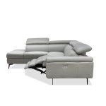CAMELLO Silver Leather LSF Electric Reclining Chaise Sectional 6 CAMELLO Silver Leather LSF Electric Reclining Chaise Sectional