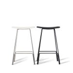CANARIA Black Leather Counter Stool Black Steel 5 CANARIA Black Leather Counter Stool Black Steel