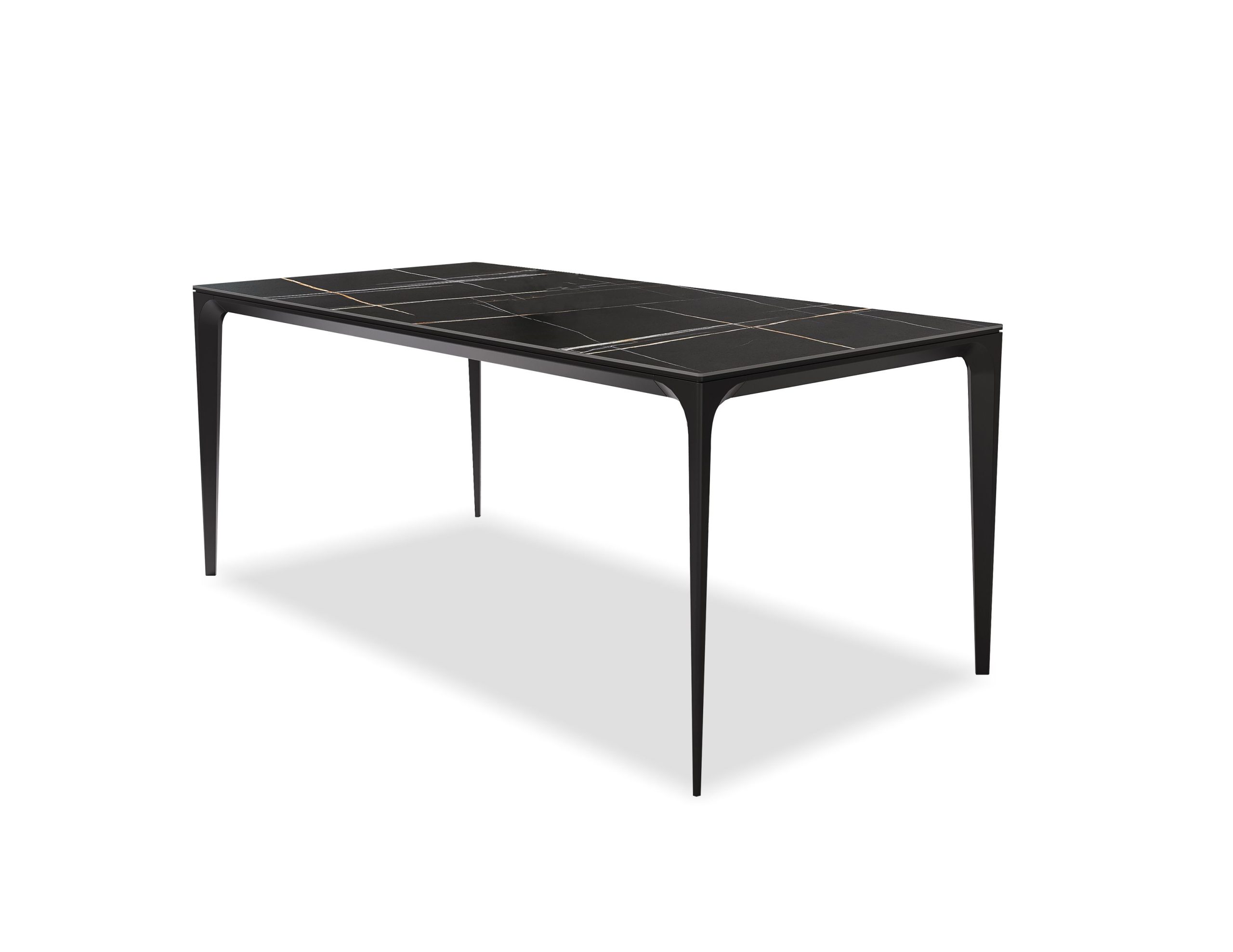 CAPRI Black Ceramic Dining Table Black Steel Base 1 CAPRI Black Ceramic Dining Table Black Steel Base
