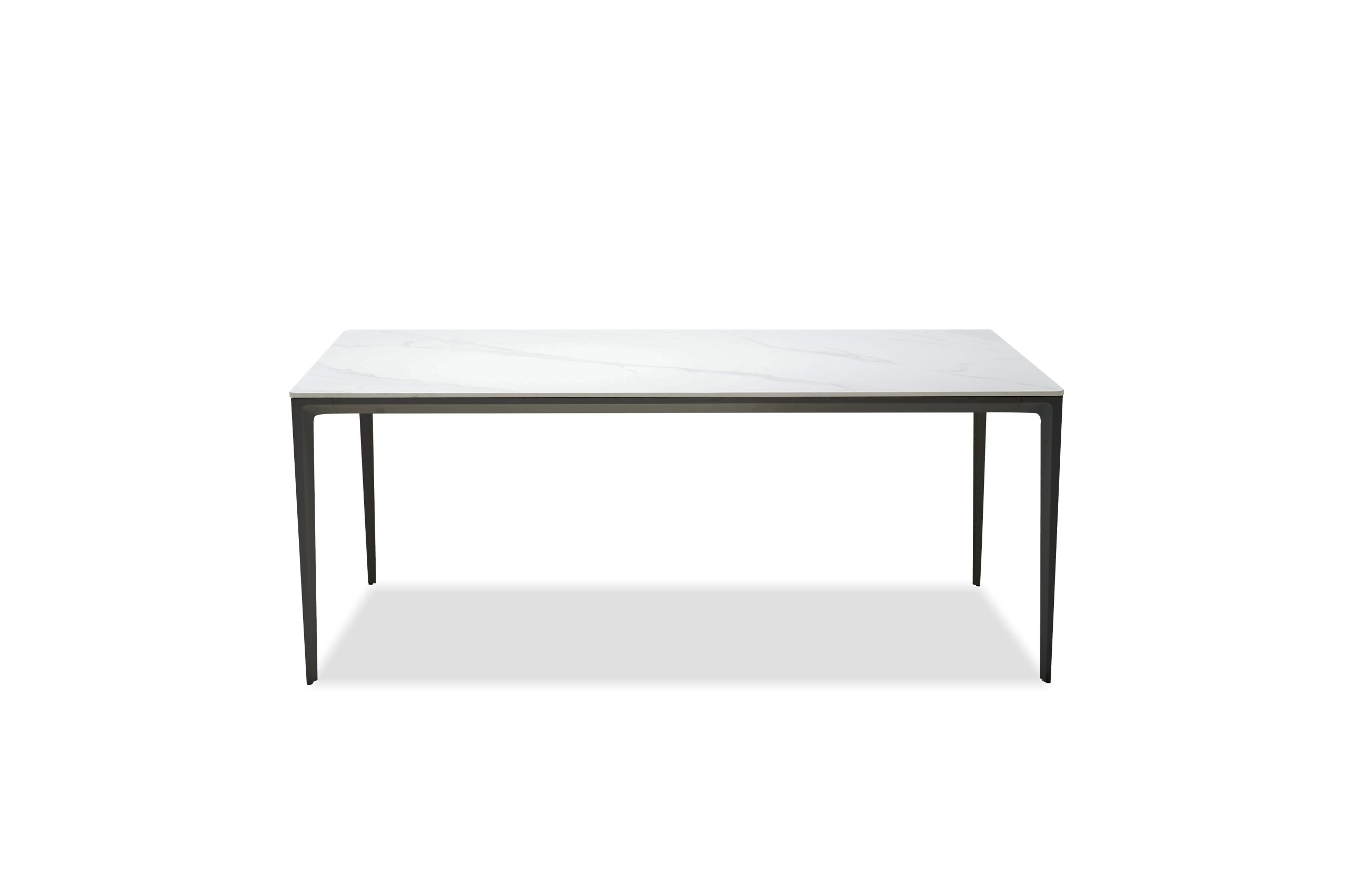 CAPRI White Carrara Ceramic Top Dining Table Black Steel Base 2 CAPRI White Carrara Ceramic Top Dining Table Black Steel Base - Image 2