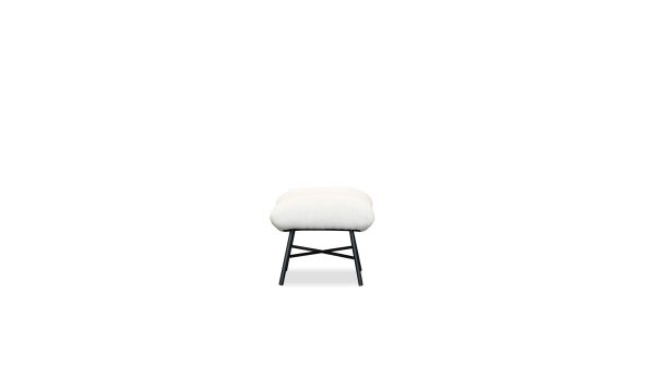 CARAWAY Bone Ottoman Black Steel Base 2 2