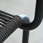 CASTILE Coal Black Rope Indoor Outdoor Dining Armchair