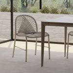 CAYMAN 70" Travertino Ceramic Taupe Powder Coated Dining Table 10 CAYMAN 70" Travertino Ceramic Taupe Powder Coated Dining Table