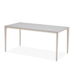 CAYMAN 70" Travertino Ceramic Taupe Powder Coated Dining Table 6 CAYMAN 70" Travertino Ceramic Taupe Powder Coated Dining Table