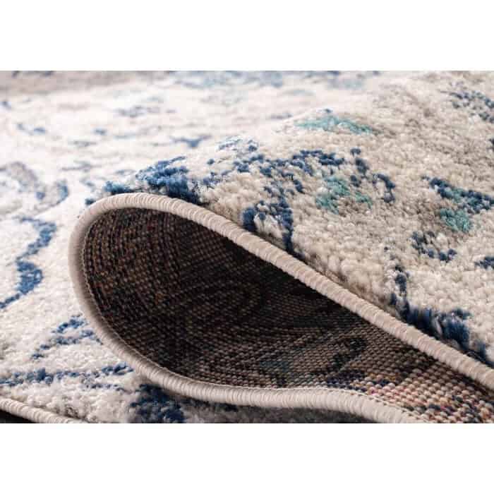 Coastal Blue Grey Damask Indoor Rug 5'1 x 7'6 3 Coastal Blue Grey Damask Indoor Rug 5'1 x 7'6 - Image 3