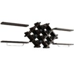Wall Mounted Black Wine Rack with Shelves and Glass Holders (Set of 5) 7 Wall Mounted Black Wine Rack with Shelves and Glass Holders (Set of 5)