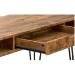 Farmhouse Rustic Writing Desk with Drawer and Metal Hairpin Legs 7 Farmhouse Rustic Writing Desk with Drawer and Metal Hairpin Legs