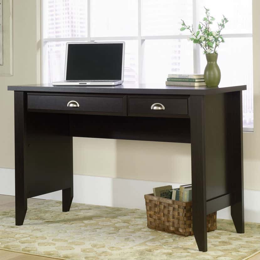 Dark Brown Espresso Computer Desk with Keyboard Tray and Drawer 2 Dark Brown Espresso Computer Desk with Keyboard Tray and Drawer - Image 2