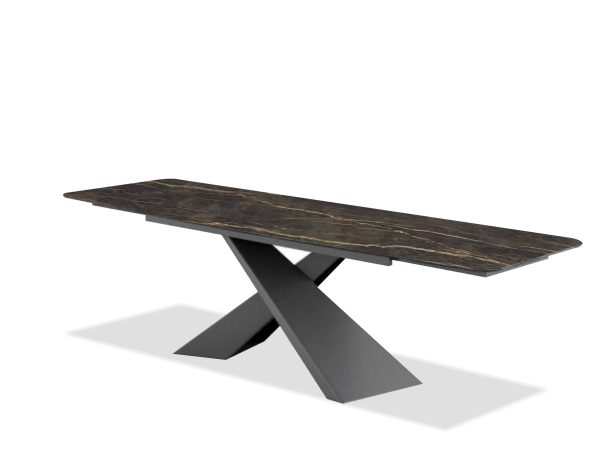 CENTURY Noir Desir Ceramic Top Double Extension Dining Table 7