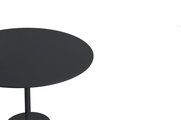 CIRCULO Black Marble Low End Table Black Powder Coated Steel 1