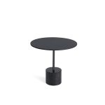 CIRCULO Black Marble Low End Table Black Powder Coated Steel 5 CIRCULO Black Marble Low End Table Black Powder Coated Steel