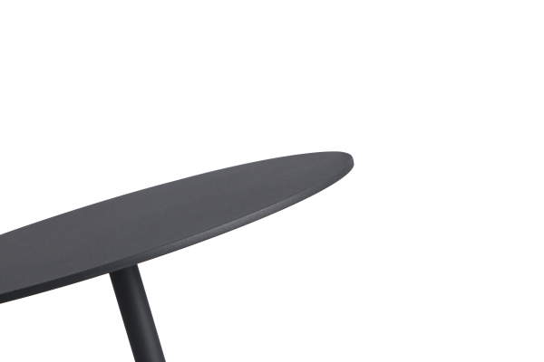CIRCULO Black Marble Medium End Table Black Steel 1