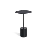 CIRCULO Black Marble Medium End Table Black Steel 5 CIRCULO Black Marble Medium End Table Black Steel