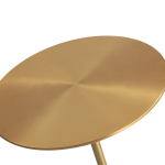 CIRCULO Low White Marble Brass End Table