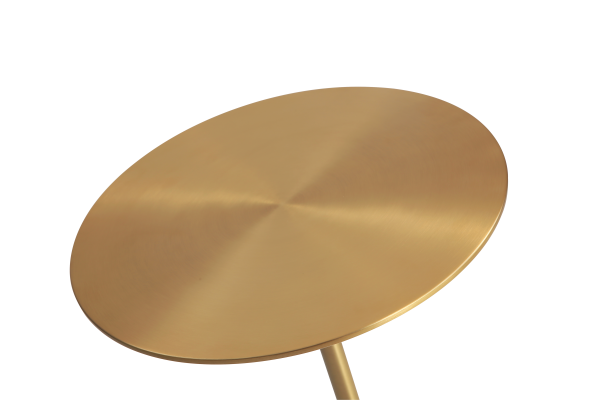 CIRCULO Low White Marble Brass End Table 1