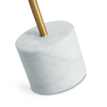 CIRCULO Low White Marble Brass End Table