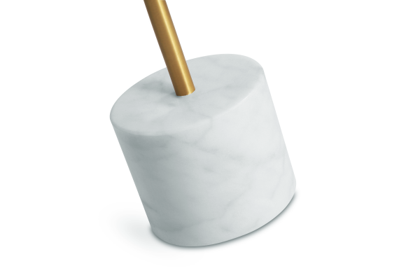 CIRCULO Low White Marble Brass End Table 2