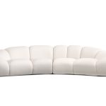 CIRRO Buttermilk Popcorn Fabric 4-Seater Sofa