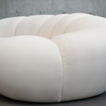 CIRRO Buttermilk Popcorn Fabric 4-Seater Sofa