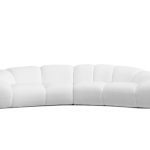 CIRRO Polar White Fabric Four-Seater Sofa
