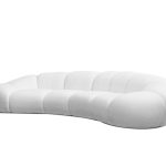 CIRRO Polar White Fabric Four-Seater Sofa