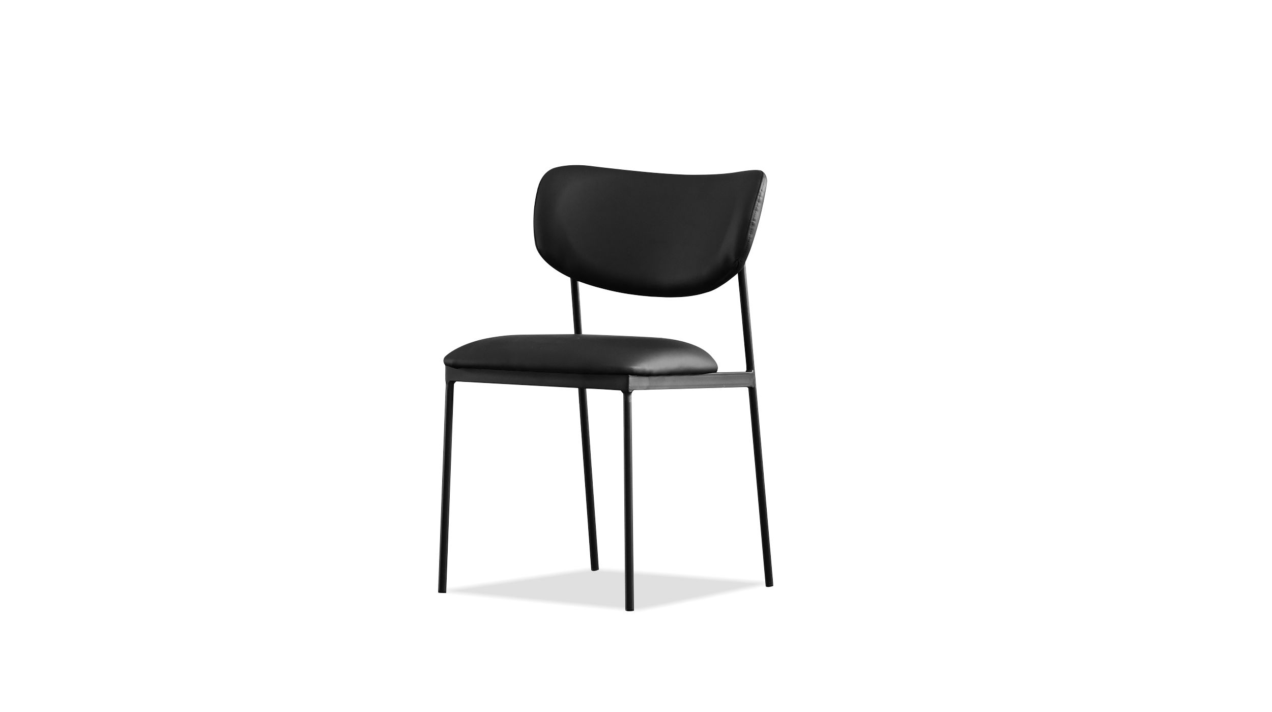 CLIQUE Black Fabric Dining Chair Black Steel Base 1 CLIQUE Black Fabric Dining Chair Black Steel Base