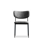 CLIQUE Chalkboard Grey Fabric Dining Chairs Black Steel 7 CLIQUE Chalkboard Grey Fabric Dining Chairs Black Steel