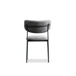 CLIQUE Chalkboard Grey Fabric Dining Chairs Black Steel 10 CLIQUE Chalkboard Grey Fabric Dining Chairs Black Steel