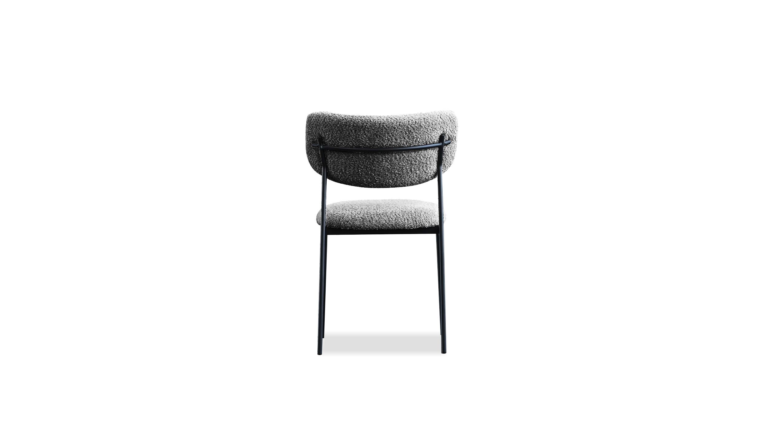CLIQUE Chalkboard Grey Fabric Dining Chairs Black Steel 5 CLIQUE Chalkboard Grey Fabric Dining Chairs Black Steel - Image 5