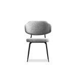 CLUTCH Grey Fabric Dining Chair Black Frame 8 CLUTCH Grey Fabric Dining Chair Black Frame