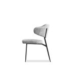 CLUTCH Grey Fabric Dining Chair Black Frame 9 CLUTCH Grey Fabric Dining Chair Black Frame