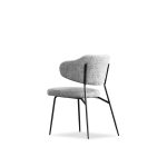 CLUTCH Grey Fabric Dining Chair Black Frame 10 CLUTCH Grey Fabric Dining Chair Black Frame
