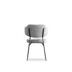 CLUTCH Grey Fabric Dining Chair Black Frame 11 CLUTCH Grey Fabric Dining Chair Black Frame