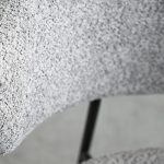 CLUTCH Grey Fabric Dining Chair Black Frame 12 CLUTCH Grey Fabric Dining Chair Black Frame