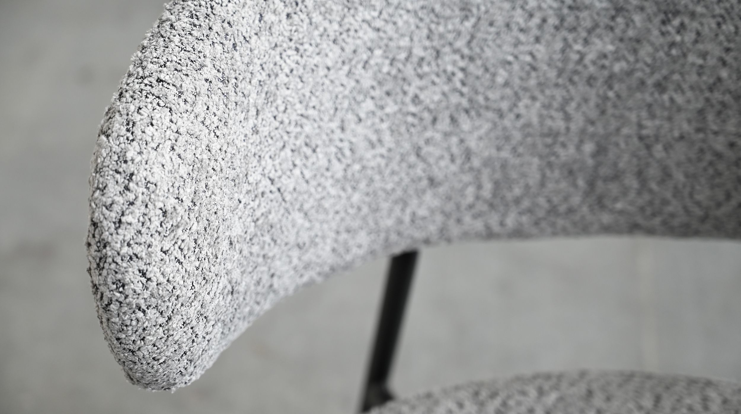 CLUTCH Grey Fabric Dining Chair Black Frame 6 CLUTCH Grey Fabric Dining Chair Black Frame - Image 6