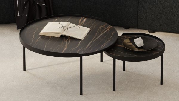 COAST Noir Desir Ceramic Top Large Coffee Table 5
