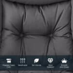 Modern Upholstered Accent Chair with Side Pocket in Grey 9 Modern Upholstered Accent Chair with Side Pocket in Grey