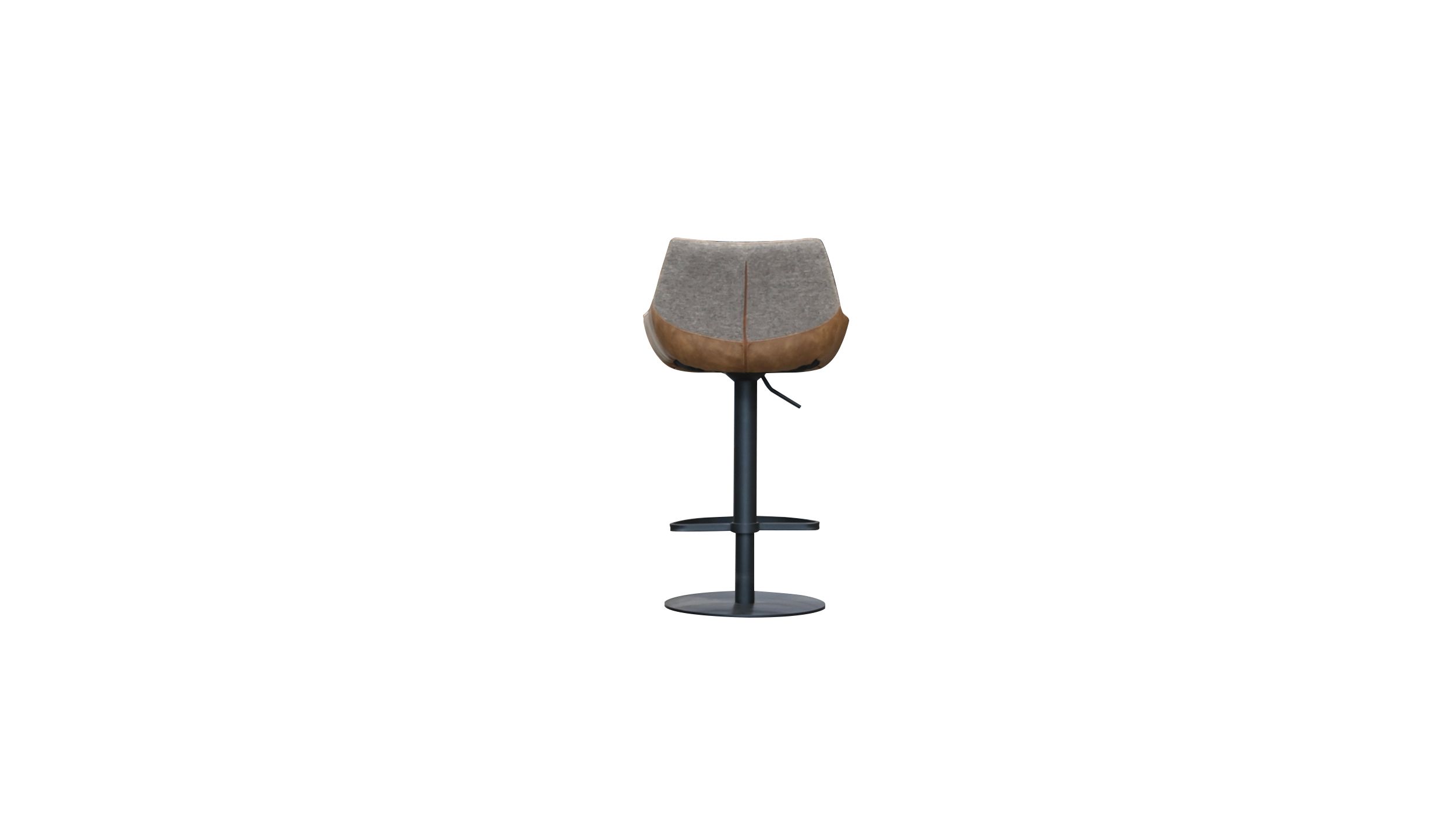 COLT Brown Leatherette Hydraulic Bar Stool Black Base 4 COLT Brown Leatherette Hydraulic Bar Stool Black Base - Image 4