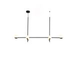 CONSTELLATION Matte Black Pendant Lamp White Glass 6 CONSTELLATION Matte Black Pendant Lamp White Glass