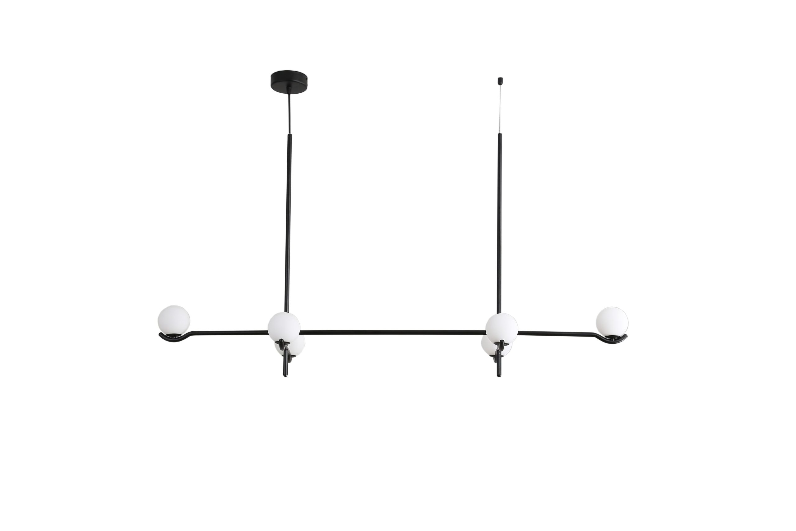 CONSTELLATION Matte Black Pendant Lamp White Glass 3 CONSTELLATION Matte Black Pendant Lamp White Glass - Image 3