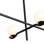 CONSTELLATION Matte Black Pendant Lamp White Glass 8 CONSTELLATION Matte Black Pendant Lamp White Glass