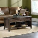 Dark Brown Lift-Top Coffee Table with Hidden Storage and Shelf 7 Dark Brown Lift-Top Coffee Table with Hidden Storage and Shelf