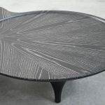 COUPE Black Wood Veneer Coffee Table with Birch Legs 9 COUPE Black Wood Veneer Coffee Table with Birch Legs