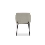 COZ Grey Fabric Black Steel Dining Armchair 11 COZ Grey Fabric Black Steel Dining Armchair