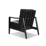 CRAFTSMAN Black Leather Lounge Chair Black Ash Wood Frame 10 CRAFTSMAN Black Leather Lounge Chair Black Ash Wood Frame